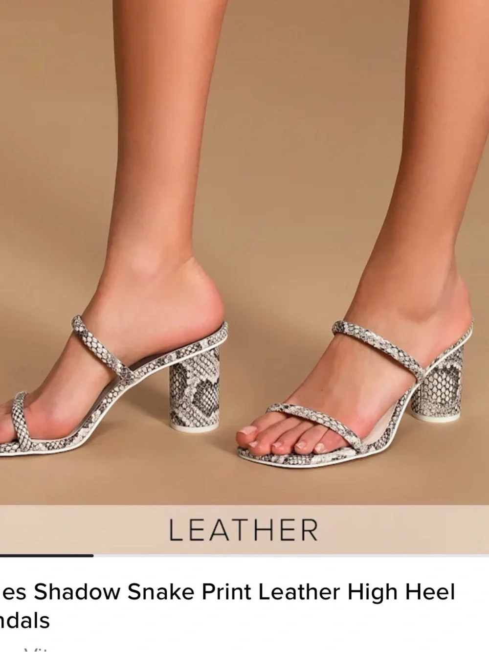 Dolce Vita Noles Snake-Print Leather Block Heel Sandals - White/Gray 8.5